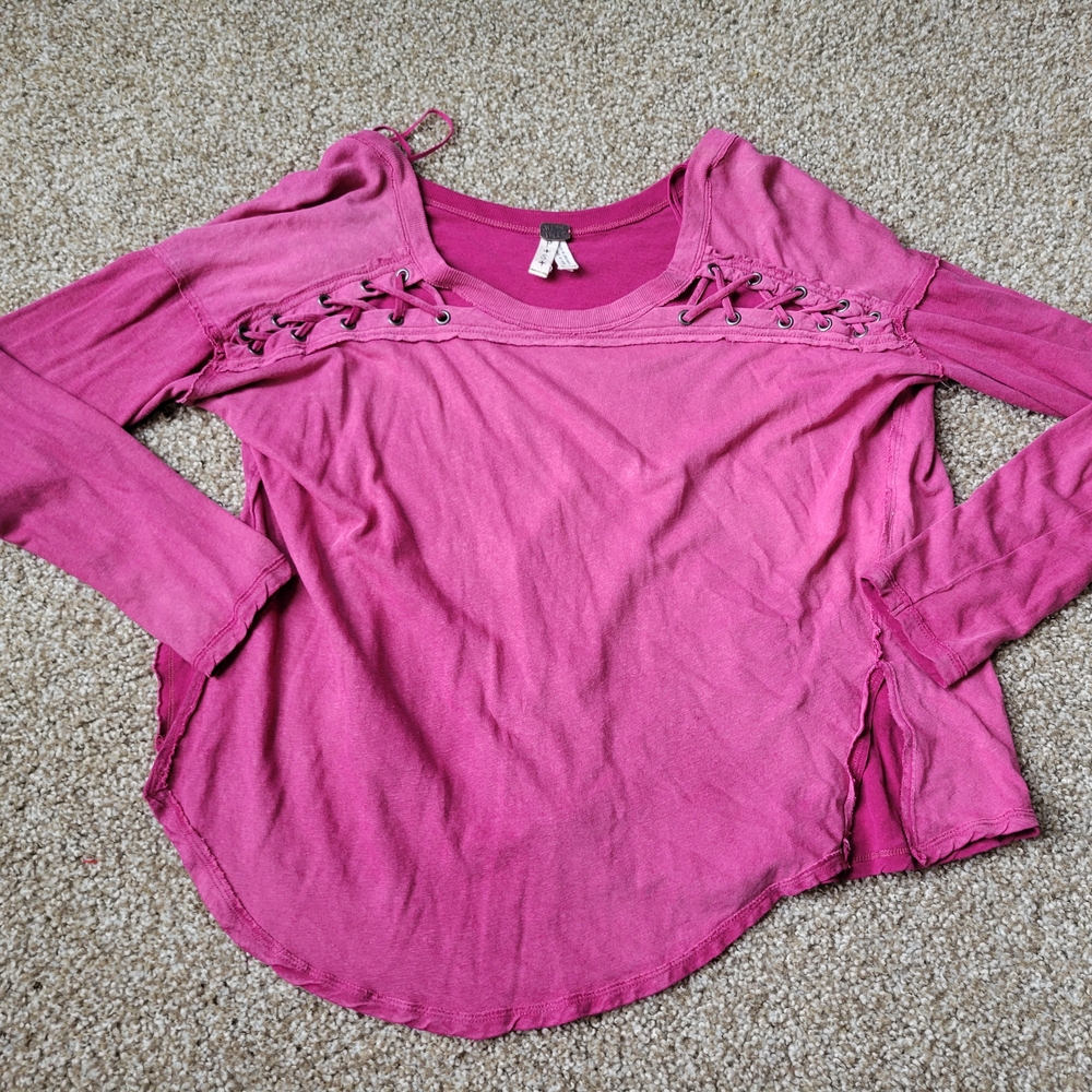 We The Free Pink Ruffled Blouse - Picture 3 of 11